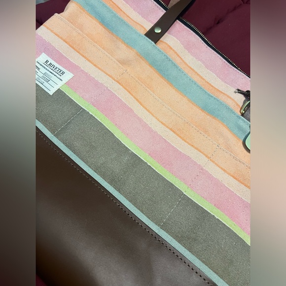 R Riveter “Harriet” bag in Sunset printed canvas and tan leather - used once - Picture 2 of 9